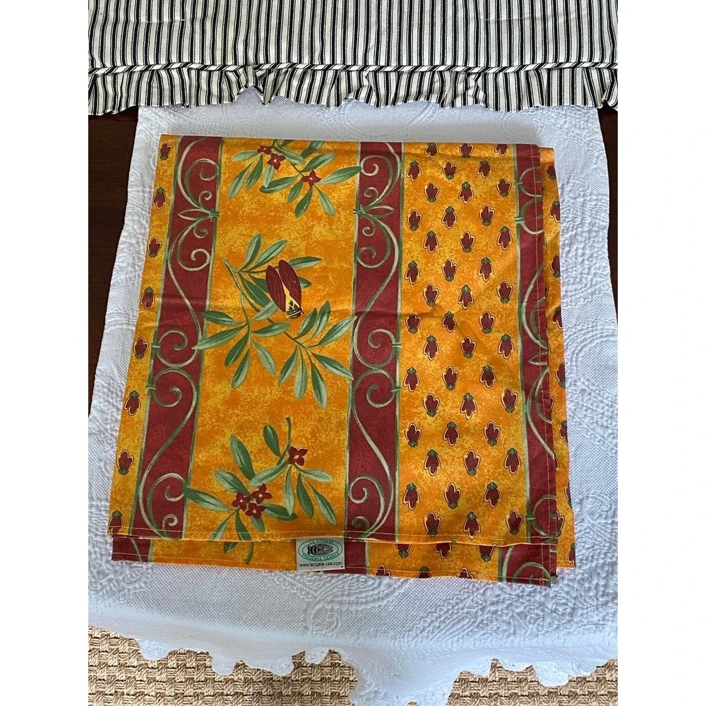 La Cigale Provence France Acrylic Coated Cotton Tablecloth 58